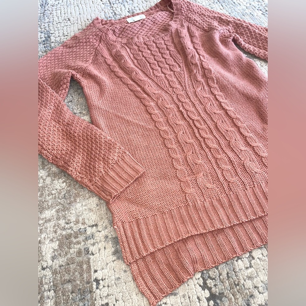 Pink Rose knit sweater size small - Picture 2 of 3